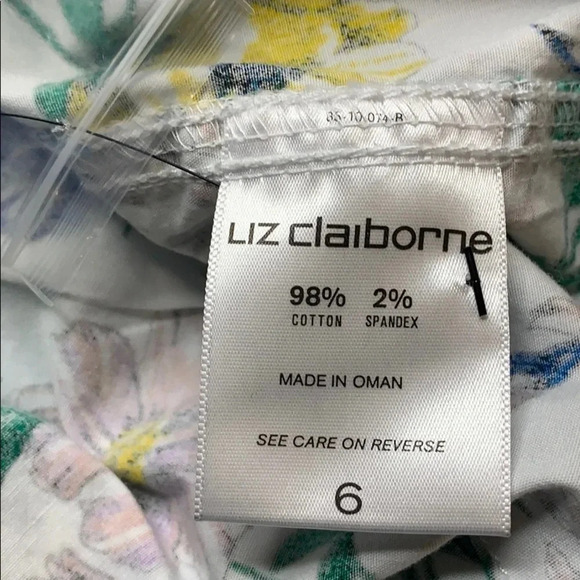 Liz Claiborne Floral Classic Straight Leg Pants - Picture 9 of 10